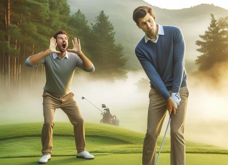 Main Tenir Une Balle De Golf Homme Golfeur Avec Gant De Golf Homme Golfeur  Jouant Au Golf Sur Un Terrain De Golf