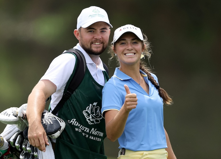 Alex Fitzpatrick and Girlfriend Rachel Kuehn Shine at Augusta National