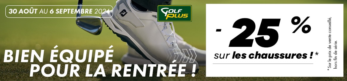 Golf Plus D27 – 2024 Rentrée chaussures – bannière