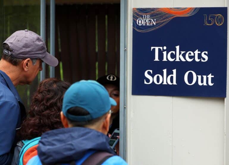 The Open billets vente sold out épuisé Andrew Redington / GETTY IMAGES EUROPE / Getty Images via AFP