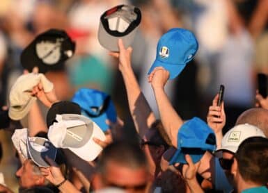 casquette ryder cup hats and caps Patrick Cantlay Photo by ROSS KINNAIRD / GETTY IMAGES EUROPE / Getty Images via AFP