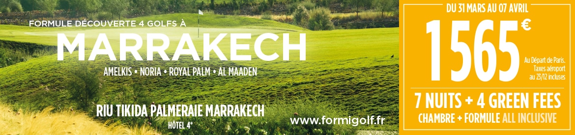 Formigolf E01 2025 – Tikida Marrakech – Bannière large