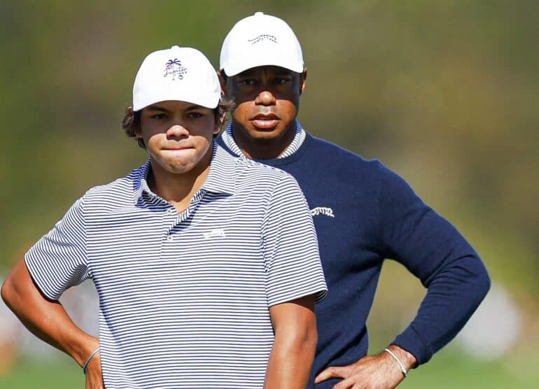 Tiger Woods Charlie Woods Photo by Mike Ehrmann / GETTY IMAGES NORTH AMERICA / Getty Images via AFP