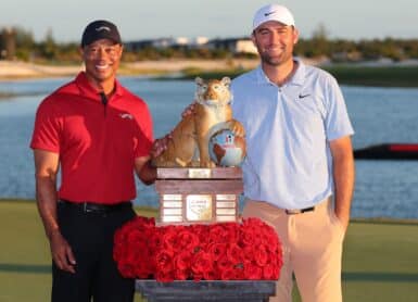 Scottie Scheffler Tiger Woods Kevin C. Cox/Getty Images/AFP