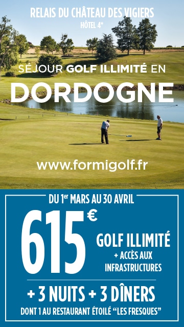 Formigolf E02 2025 – Château des Vigiers – Bannière verticale