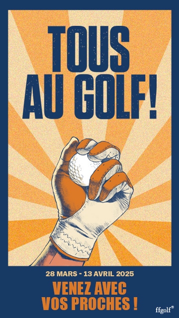 FFGOLF E02 – 2025 Tous au golf – Bannière verticale